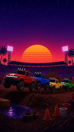 Retro Offroad key art, tall